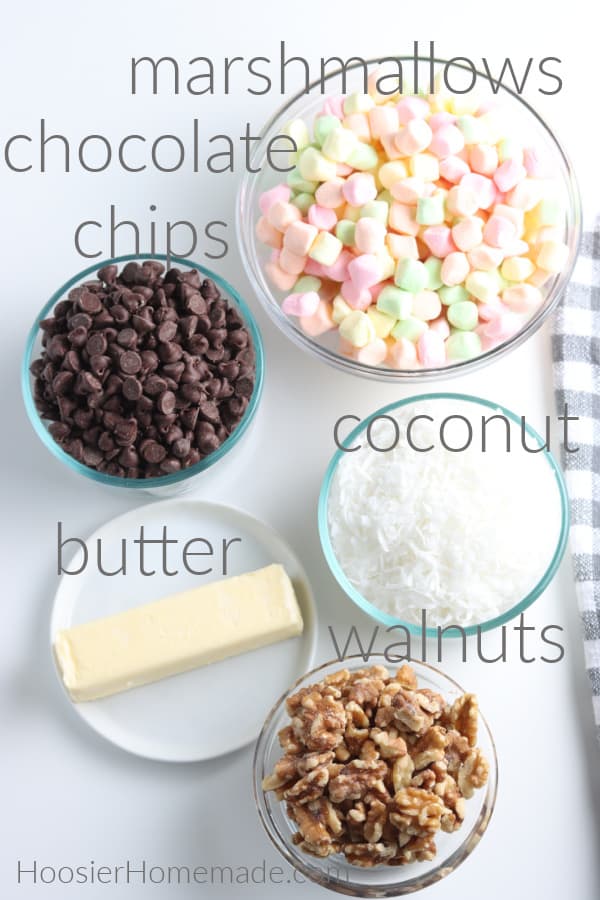 ingredients to make church window cookies