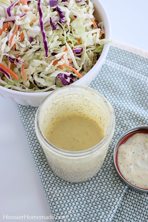 Coleslaw Dressing mixed in mason jar