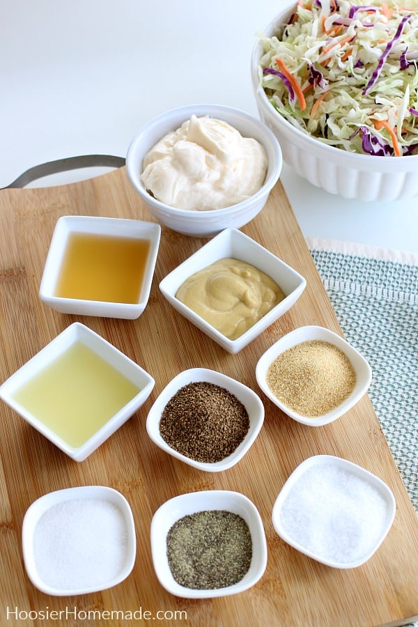 Ingredients for Coleslaw Dressing