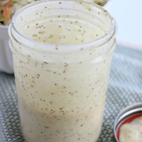 Coleslaw Dressing in a Mason Jar