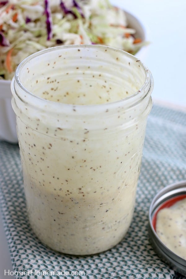 Coleslaw Dressing in a Mason Jar