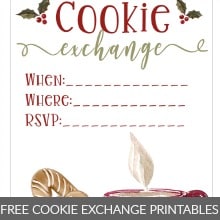 Cookie Exchange Printables