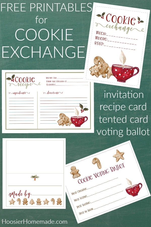 Printables for Cookie Exchange