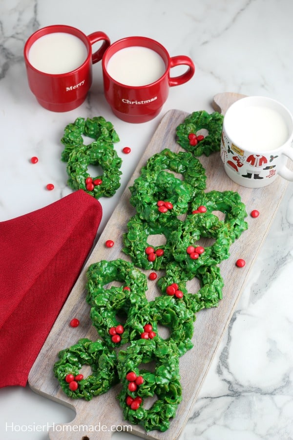 cornflake cookies on a board