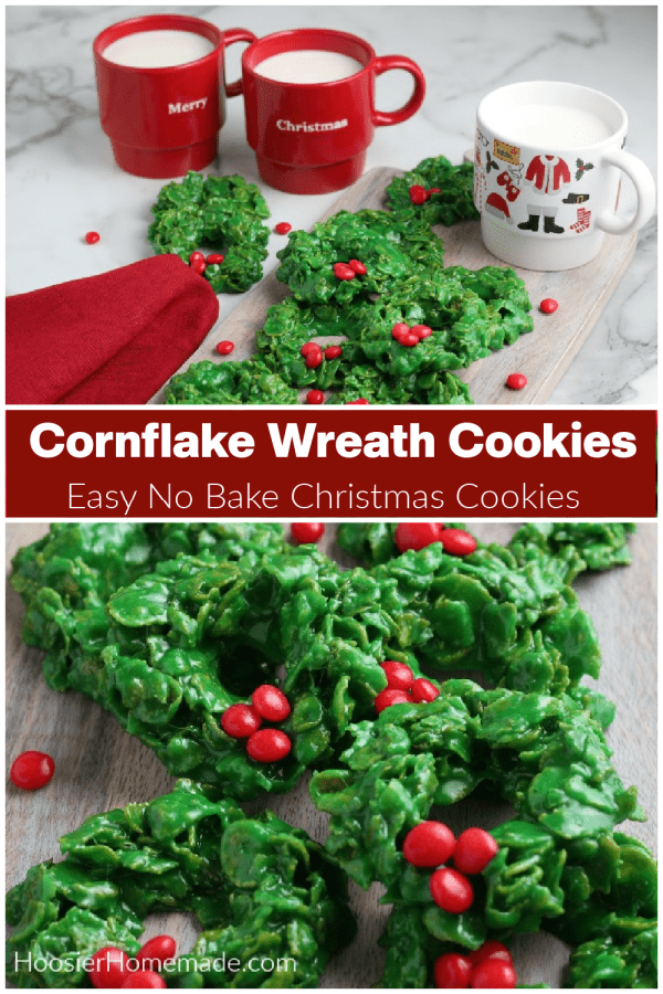 wreath cookies on a board