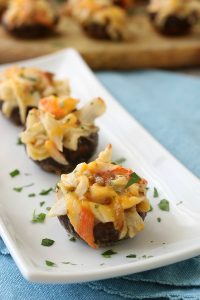 Crab Stuffed Mushrooms - Hoosier Homemade