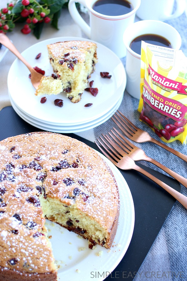 Coffee Cake with Mariani Dried Cranberries