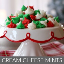 Cream Cheese Mints for Christmas