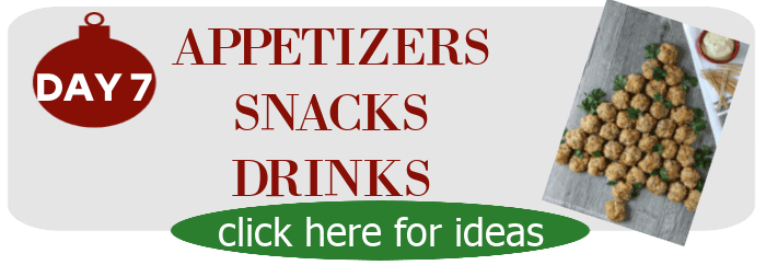 image button for Christmas appetizers, snacks and drinks