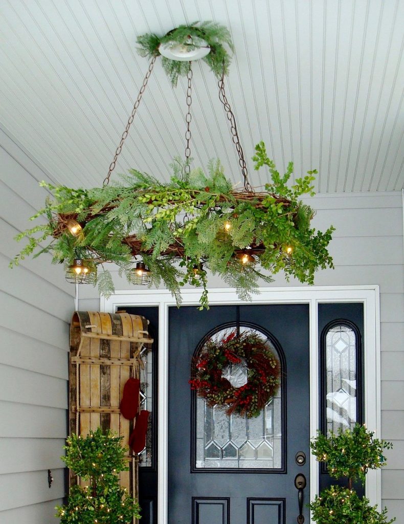 Wreath Chandelier 100 Days of Homemade  Holiday  