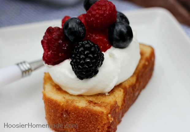 Grilled Pound Cake with Fresh Fruit