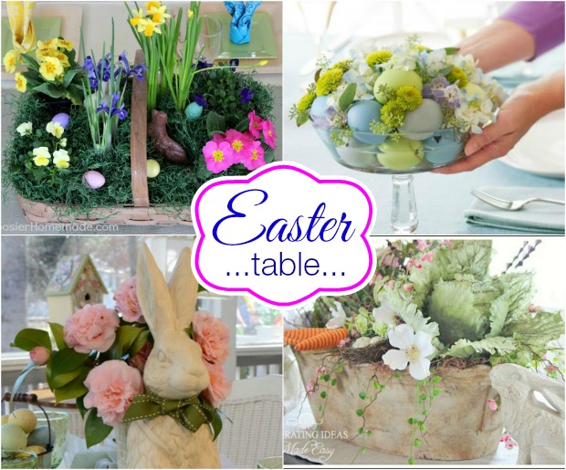 Easter Table Centerpieces on HoosierHomemade.com