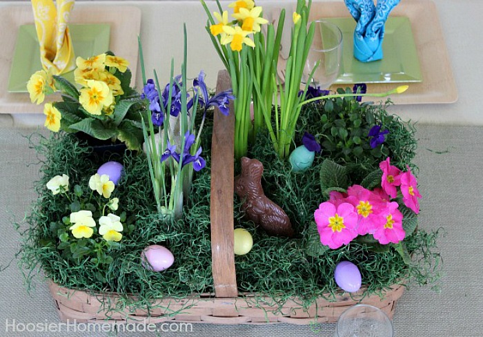 Easter Flower Basket Centerpiece