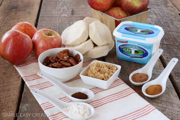 Ingredients to make Easy Apple Cobbler