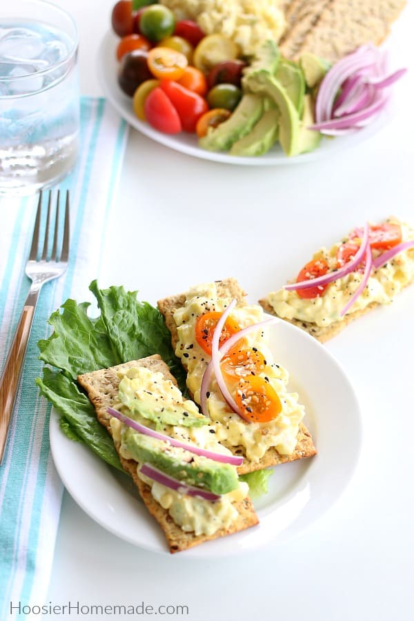 Egg Salad Recipe on Crackers