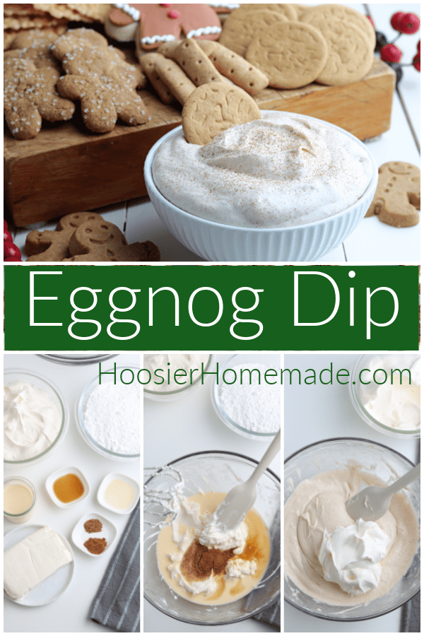 eggnog dip in white bowl