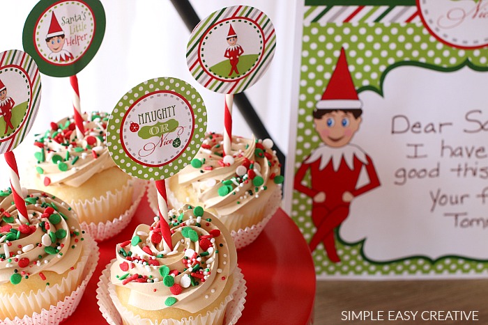 Printable Christmas Cupcake Toppers