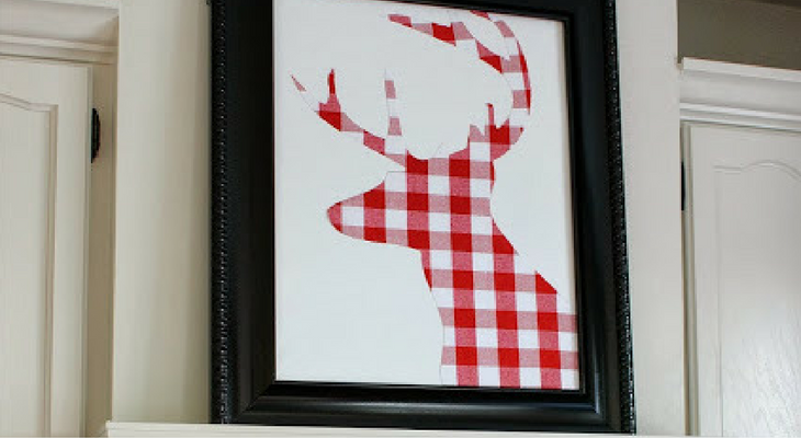 Plaid Deer Head Silhouette – 100 Days of Homemade Holiday Inspiration