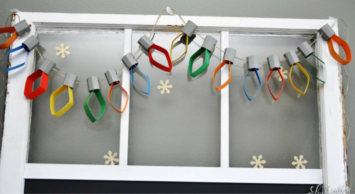 Paper Christmas Lights Garland- 100 Days of Homemade Holiday Inspiration