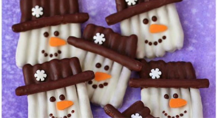 Frosty Snowman Pretzels – 100 Days of Homemade Holiday Inspiration