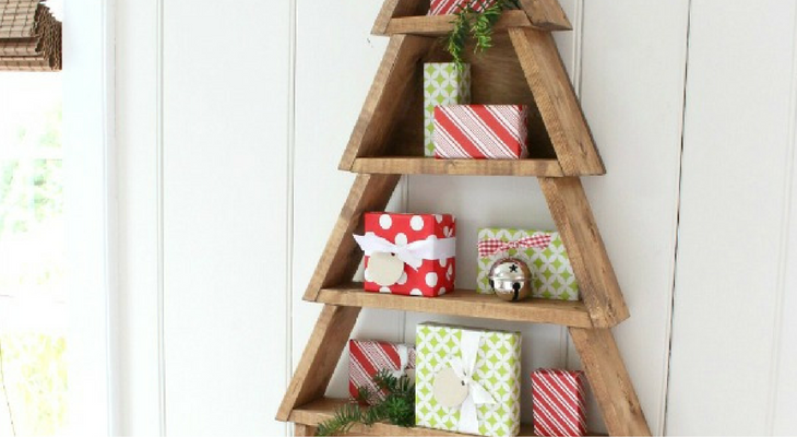 DIY Tree Shelf – 100 Days of Homemade Holiday Inspiration