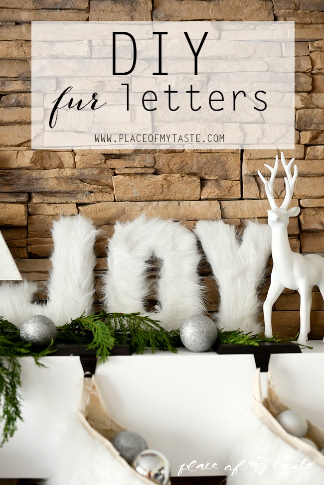 DIY Fur Christmas Letters- 100 Days of Homemade Holiday Inspiration - Hoosier Homemade