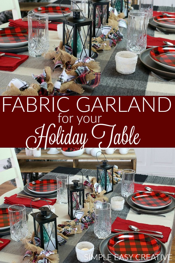 Fabric Garland for Holiday Table