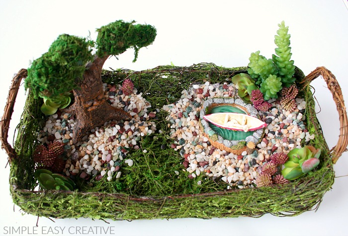 Add miniature boat to Fairy Garden