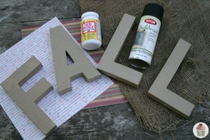 Fall Craft: Covered Letters - Hoosier Homemade