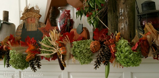 Fall Mantel & Garland Inspired by Nature