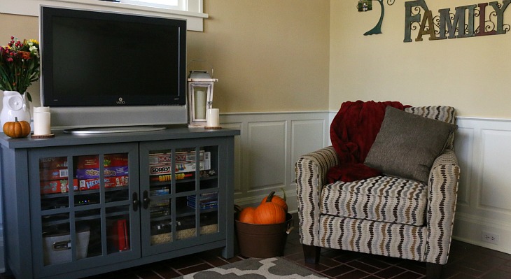 Stylish Family Room Storage