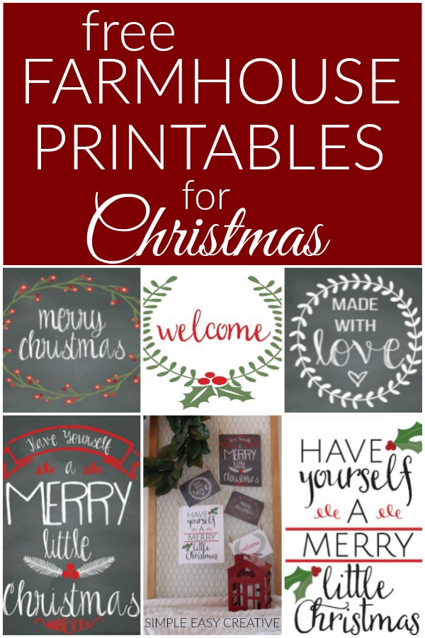 Farmhouse Decor Printables for Christmas