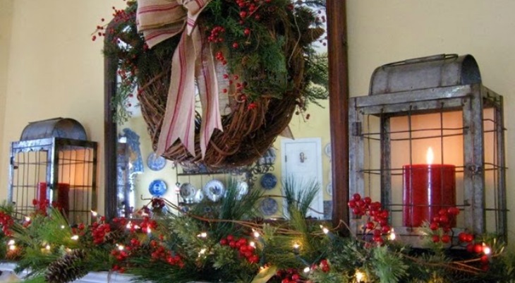 Farmhouse Christmas Mantel: Holiday Inspiration