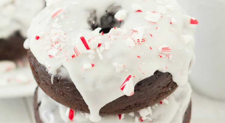 Peppermint Mocha Donuts- 100 Days of Homemade Holiday Inspiration