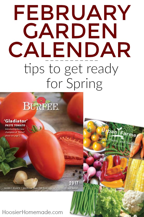 GARDEN CALENDAR - Get ready for Spring