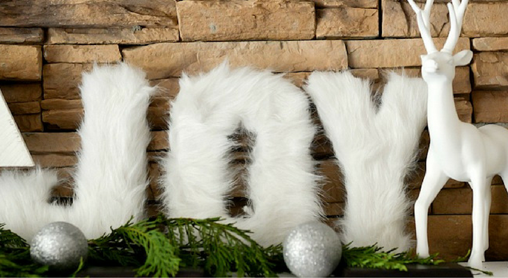 DIY Fur Christmas Letters- 100 Days of Homemade Holiday Inspiration