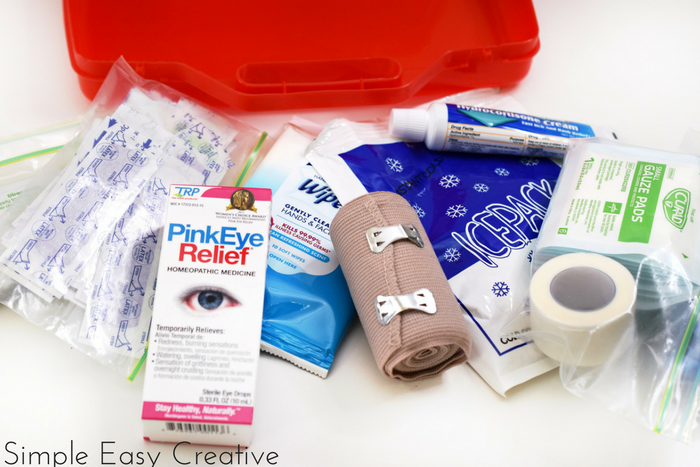 Create this easy first aid kit to keep your necessary supplies handy!