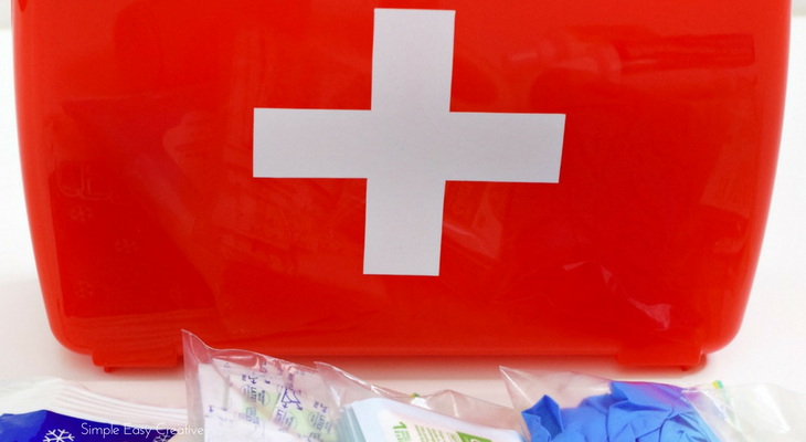 Create this easy first aid kit to keep your necessary supplies handy!