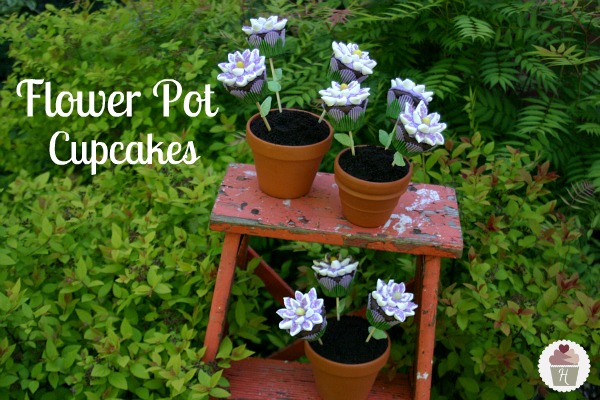 Flower Pot Cupcakes for Mother’s Day