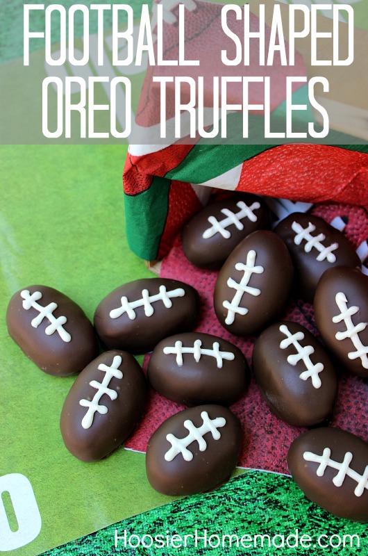 Football Shaped Oreo Truffles :: Recipe on HoosierHomemade.com