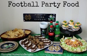 Notre Dame Cupcakes + Football Party Food - Hoosier Homemade