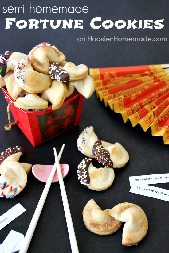 Easy Semi-Homemade Fortune Cookies | Recipe on HoosierHomemade.com