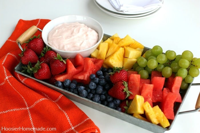 Fruit Dip with Cream Cheese served with fruit