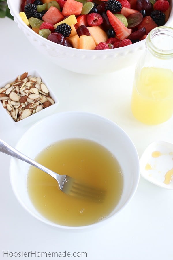 Fruit Salad Dressing in bowl