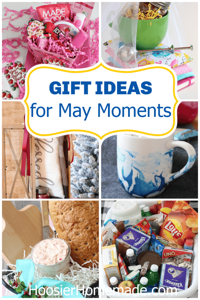 Gift ideas for May including Mother’s Day, Teacher Appreciation Week, and Graduation Gifts with simple and thoughtful ideas.