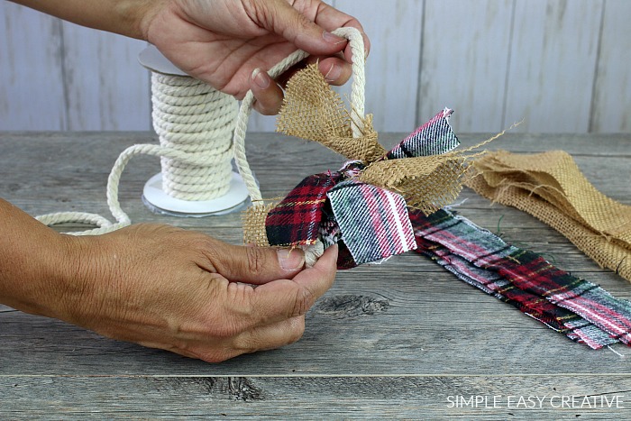 Fabric Garland with Burlap and Flannel