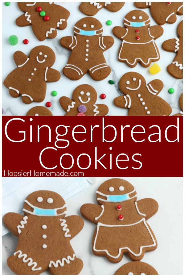 Cut out Gingerbread Cookies decorated