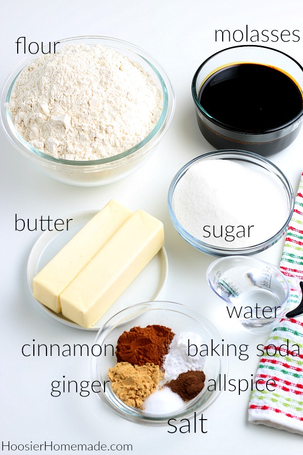 Ingredients for Gingerbread Cookies