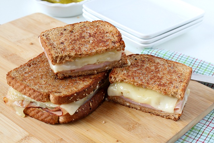 Grilled Cheese Recipe with Ham and Pineapple