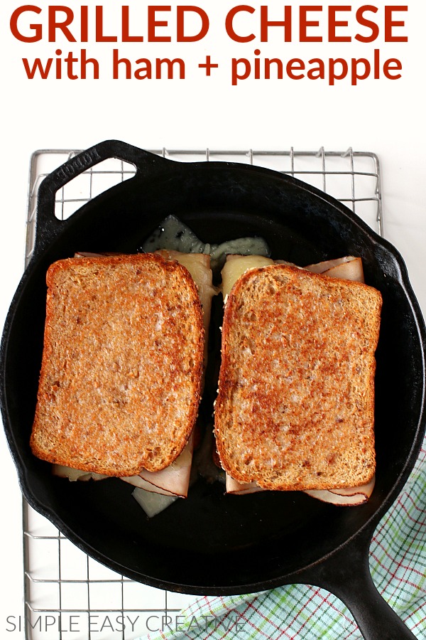 Grilled Cheese Recipe cooking in pan